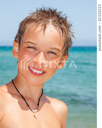 Boy on a beach Boy on a beach 82328223