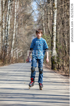 Boy roller skating Boy roller skating 82328236