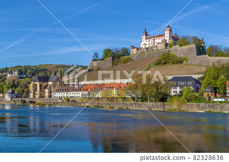 View of Marienberg Fortress, Wurzburg, Germany View of Marienberg Fortress, Wurzburg, Germany 82328636