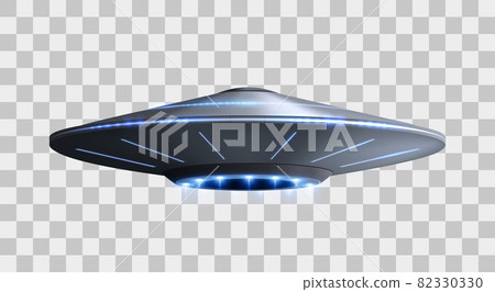 UFO spaceship with light beam 82330330