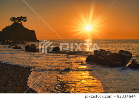 浦香桂海灘日出風景 82334644