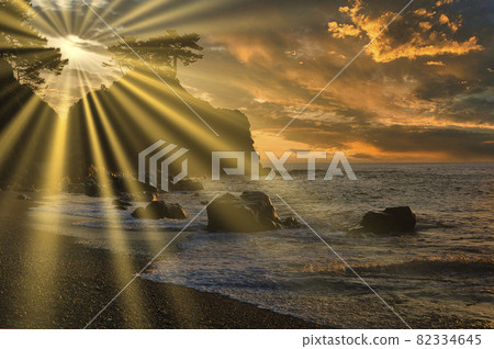 浦香桂海灘日出風景 82334645