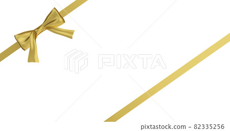 Ribbon wrapping diagonal hanging golden gold - Stock Illustration ...