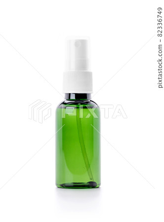 Green glass spray bottle for cosmetic or health care product design mock-up Green glass spray bottle for cosmetic or health care product design mock-up 82336749