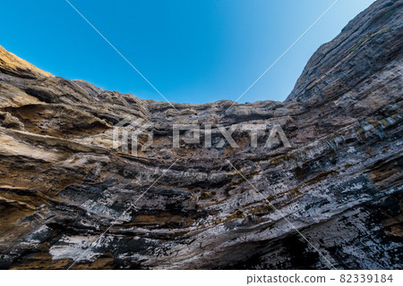 Cliff stone located part of the mountain rock  82339184