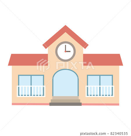 一個簡單的幼兒園/托兒所/學校的外部形象 一個簡單的幼兒園/托兒所/學校的外部形象 82340535