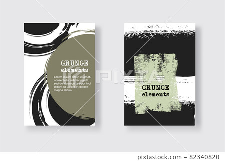 Collection of grunge covers with brush strokes. Collection of grunge covers with brush strokes. 82340820