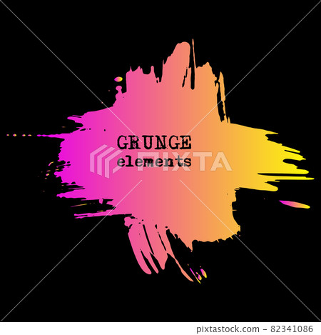 vector splats splashes and blobs of gradient ink paint in different shapes drips 82341086