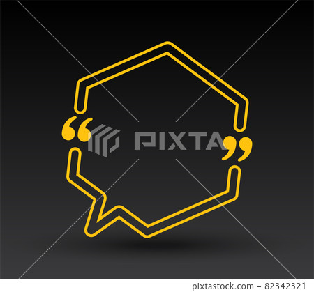 Quote speech bubble, text in brackets, frame 82342321