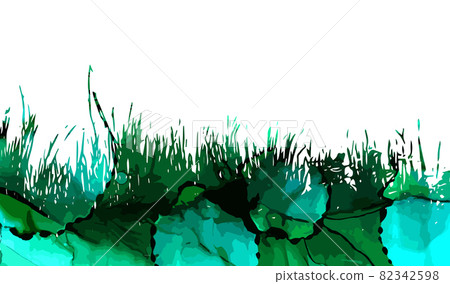 Abstract background with green silhouettes of meadow wild herbs and flowers. Wildflowers. Floral background. Wild grass. Vector illustration. Abstract background with green silhouettes of meadow wild herbs and flowers. Wildflowers. Floral background. Wild grass. Vector illustration. 82342598