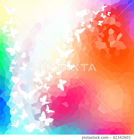 Beautiful colorful background with white butterflies. Vector illustration Beautiful colorful background with white butterflies. Vector illustration 82342601