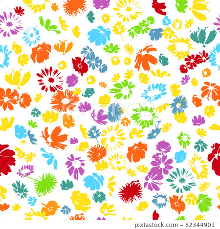 Seamless background small flowers. Vector illustration 82344901