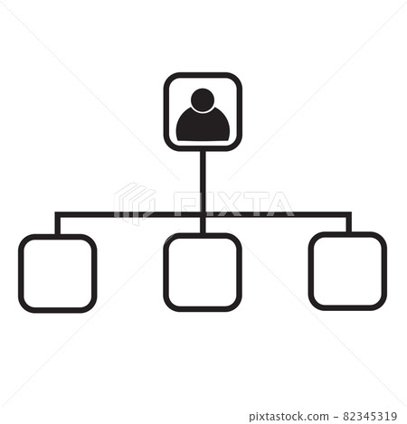 structure icon on white background. Hierarchy sign. block schema symbol. flat style. 82345319