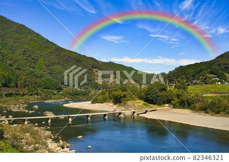Clear stream of Shimantogawa 82346321