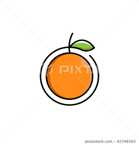 Orange Fresh design Vector icon 82346563