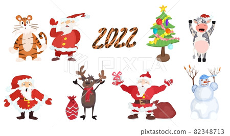 New year characters winter holiday 2022 new vector 82348713