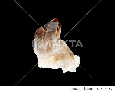 Smoky quartz gemstone on a black background Smoky quartz gemstone on a black background 82348839