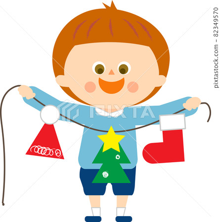 Children spreading the garland Children spreading the garland 82349570