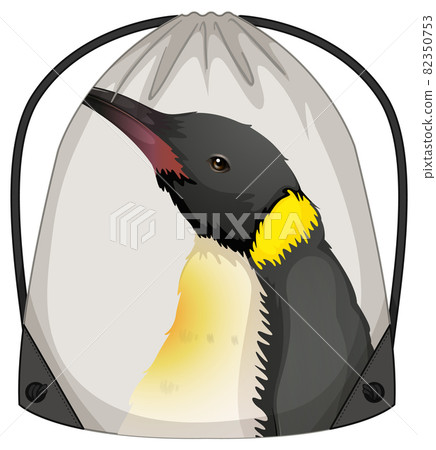 Drawstring backpack with penguin pattern Drawstring backpack with penguin pattern 82350753