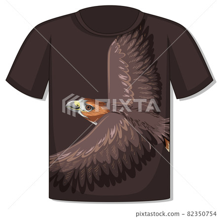 Front of t-shirt with eagle template 82350754