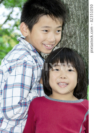 Two smiling boys Two smiling boys 82351050