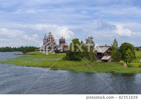 Famous wooden buildings on the island Kizhi Russia 82351839
