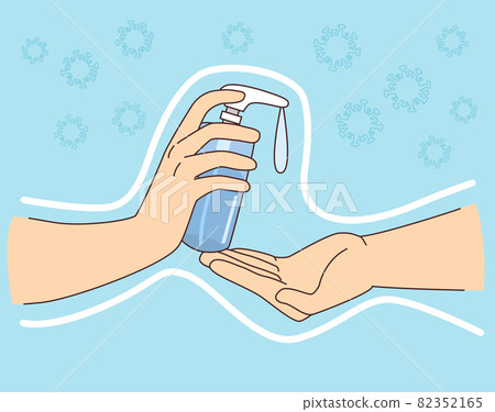 Human hands using hand sanitizer pulling alcohol gel protection concept for coronavirus, virus and bacteria infection Human hands using hand sanitizer pulling alcohol gel protection concept for coronavirus, virus and bacteria infection 82352165