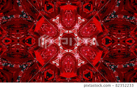 Horror red star kaleidoscope pattern wallpaper design 82352233