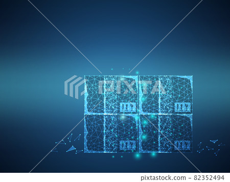 futuristic packaging parcel low polygon futuristic packaging parcel low polygon 82352494