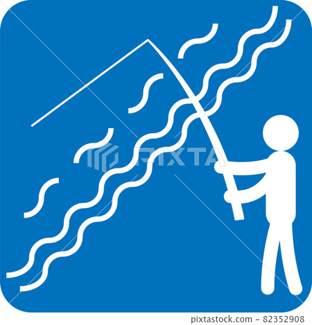 Pictogram of throw fishing Pictogram of throw fishing 82352908