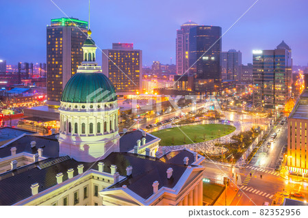 St. Louis downtown skyline at twilight St. Louis downtown skyline at twilight 82352956