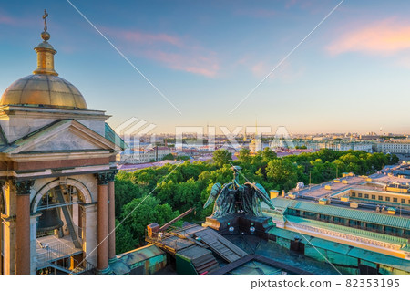 St. Petersburg city skyline from top view cityscape of Russia St. Petersburg city skyline from top view cityscape of Russia 82353195