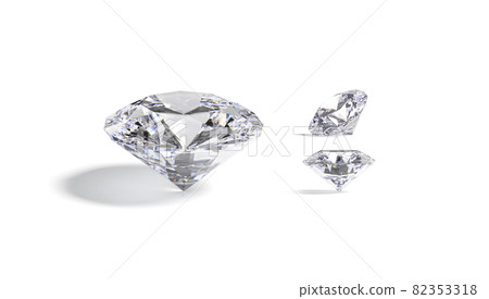 Blank sparkle diamond jewel mock up, different views Blank sparkle diamond jewel mock up, different views 82353318
