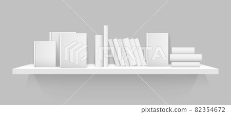 White 3d bookshelf 82354672