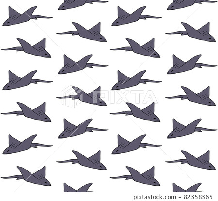 Vector seamless pattern of devil fish skate fish 82358365