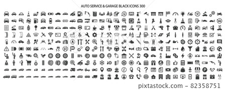 Auto service icon set 300 82358751