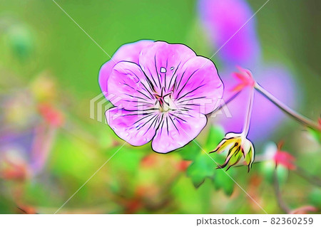 Pastel-like "Furosou plant flower field" illustration image Pastel-like "Furosou plant flower field" illustration image 82360259