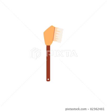 Sweeping brush for archeological excavation, vector illustration isolated. Sweeping brush for archeological excavation, vector illustration isolated. 82362481