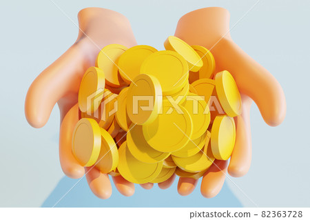 插圖與金錢山金錢商業形像素材 82363728