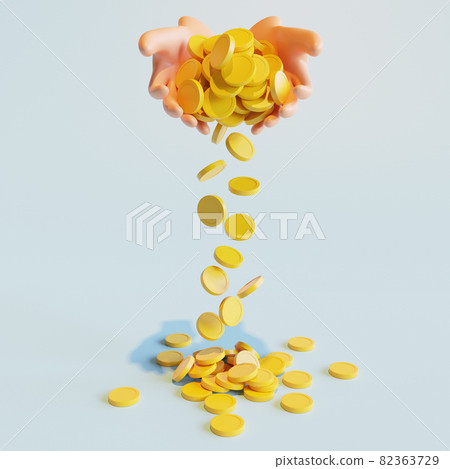 插圖與金錢山金錢商業形像素材 82363729