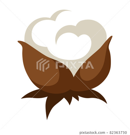 Stylized illustration of cotton inflorescence. Image for design or decoration. Stylized illustration of cotton inflorescence. Image for design or decoration. 82363730