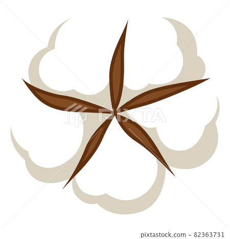 Stylized illustration of cotton inflorescence. Image for design or decoration. Stylized illustration of cotton inflorescence. Image for design or decoration. 82363731