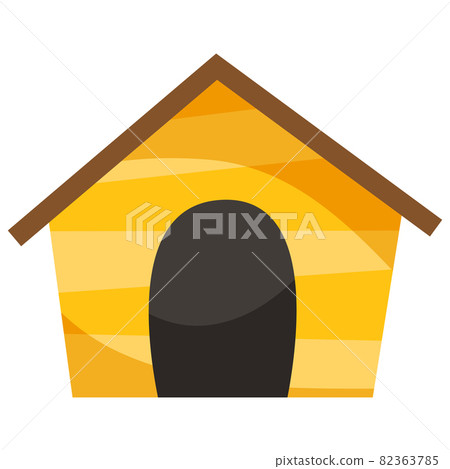 Stylized illustration of doghouse. Image for design or decoration. 82363785