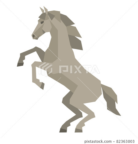 Stylized illustration of horse. Image for design or decoration. 82363803