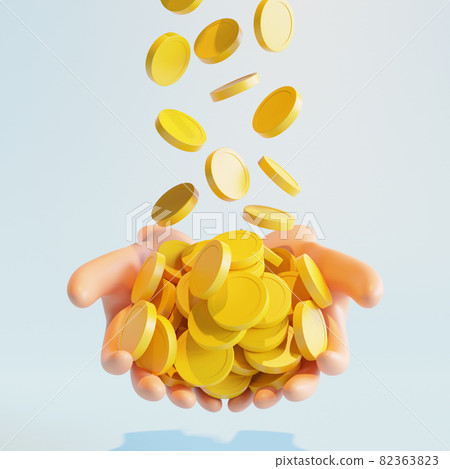 插圖與金錢山金錢商業形像素材 插圖與金錢山金錢商業形像素材 82363823