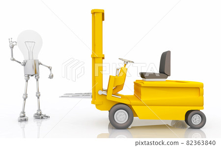 Light bulb figure with forklift 82363840