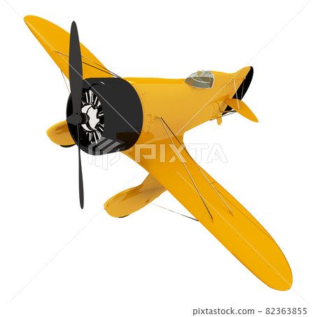 American racing plane from the 1930s isolated on white background American racing plane from the 1930s isolated on white background 82363855