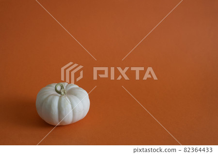 Orange back of white pumpkin Orange back of white pumpkin 82364433