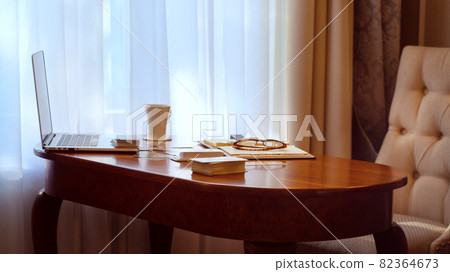 Tarot card reader arranges cards in a card spread. Fortune-telling concept 82364673