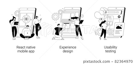 Mobile app development process abstract concept... - Stock Illustration ...